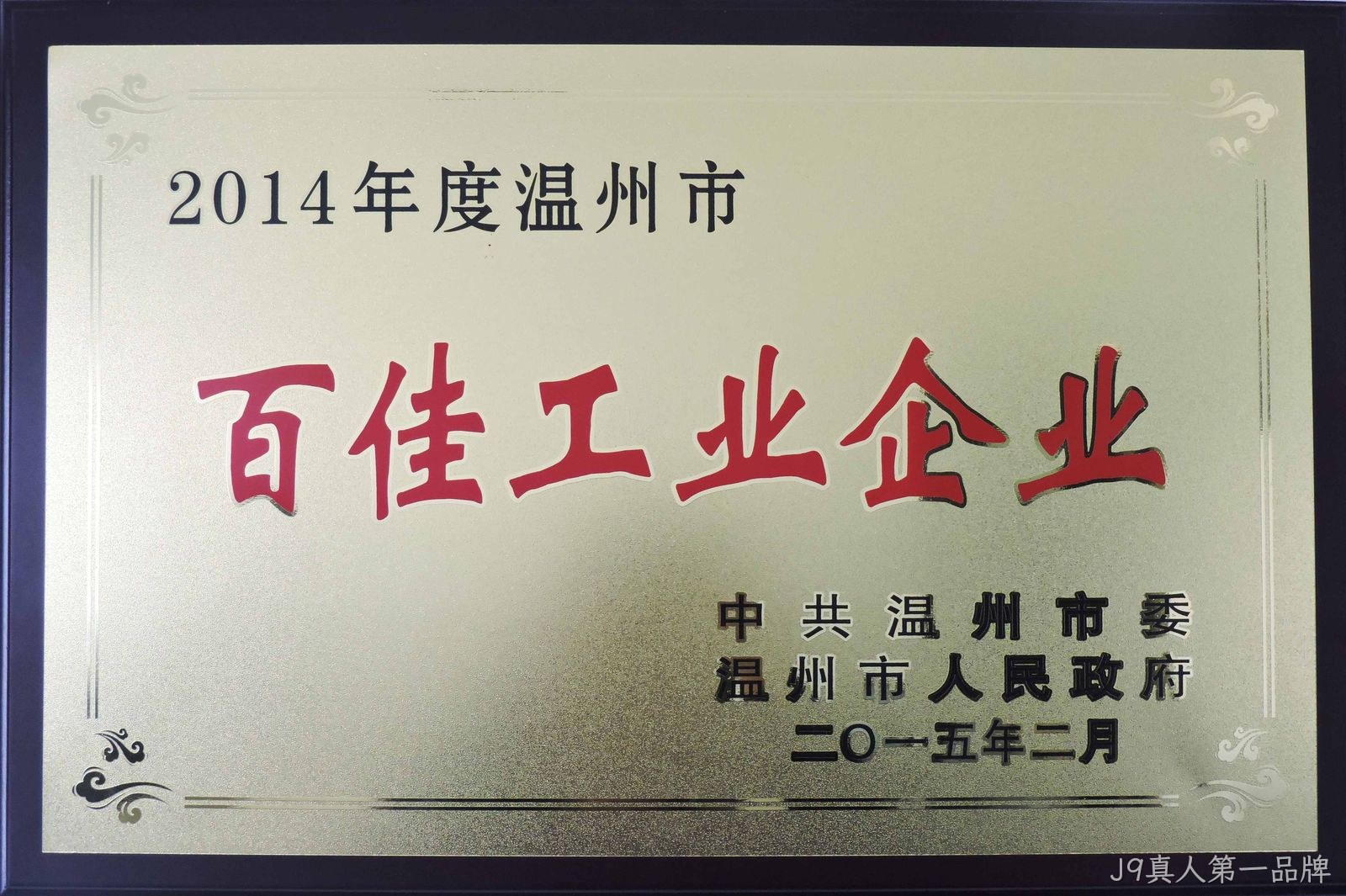 2014年度温州市百佳工业企业